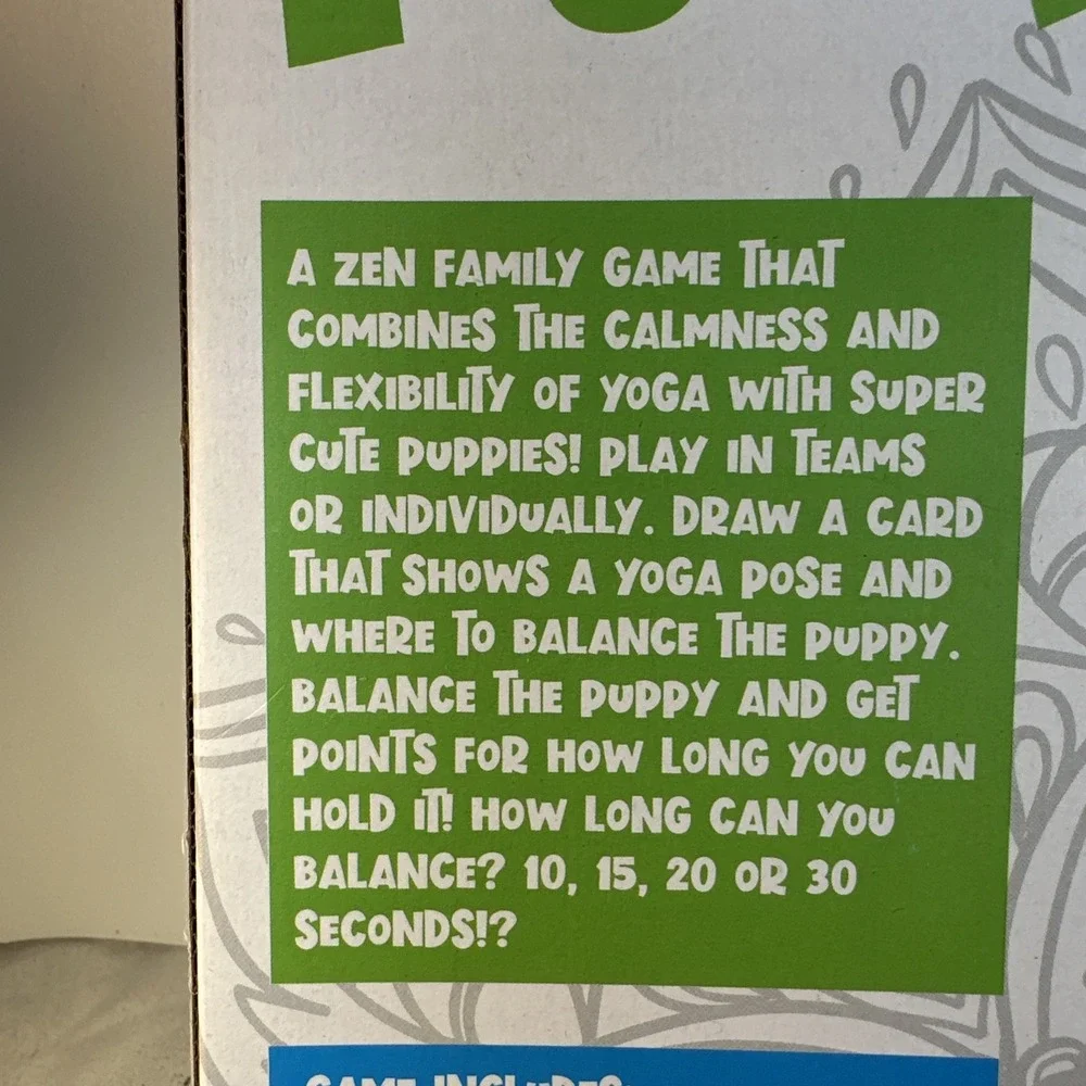 Puppy Yoga Balance Fitness Training Game With Inflatable Puppy And 100 Yoga Card